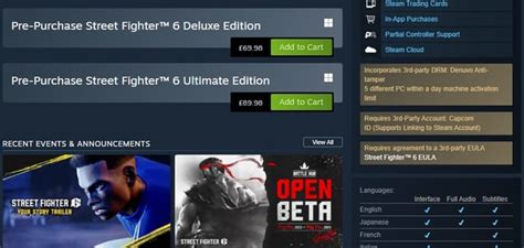 Not sure if this is news or not, but SF6 now includes Denuvo.